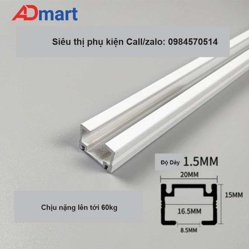 Thanh ray nhôm treo tranh, máng treo tranh thông minh Thanh ray nhôm treo tranh, máng treo tranh thông minh