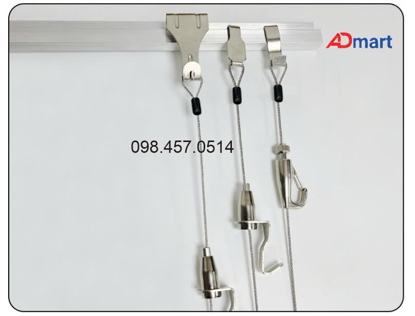 thanh ray treo tranh chữ L gắn tường Thanh treo tranh chữ L gắn tường bắn trực tiếp tiện lới, dày dăn, bền đẹp